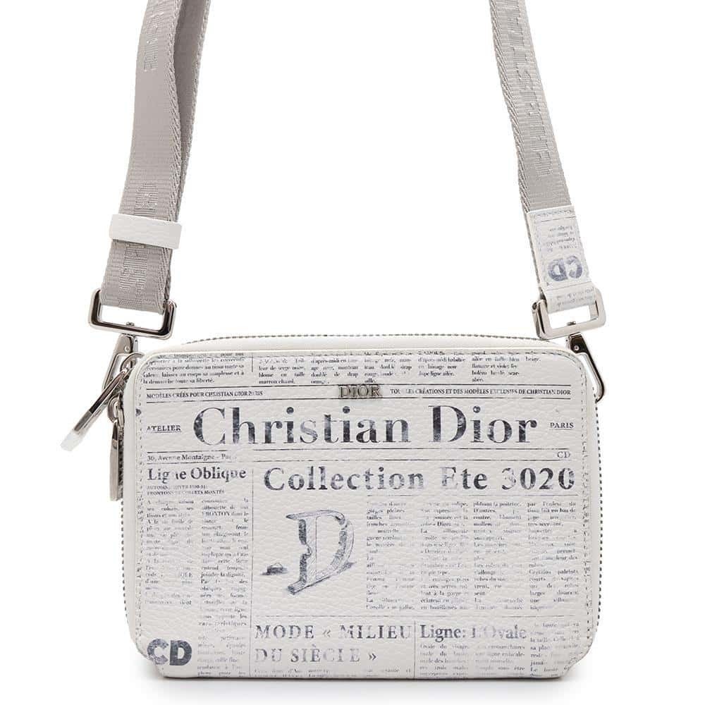 Christian Dior Daniel Arsham Collaboration Spaper Shoulder Bag White